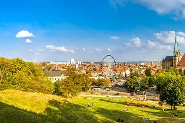 Rollrasen kaufen Erfurt Blick über die Stadt
